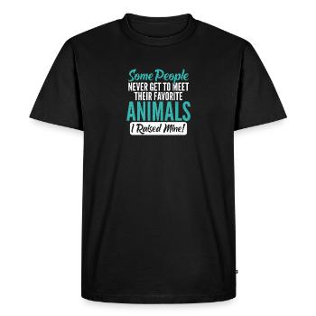 Père athlétique - T-shirt Premium bio Homme - noir - Devant - Nico (187cm)