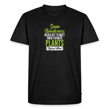 Père athlétique - T-shirt Premium bio Homme - noir - Devant - Nico (187cm)