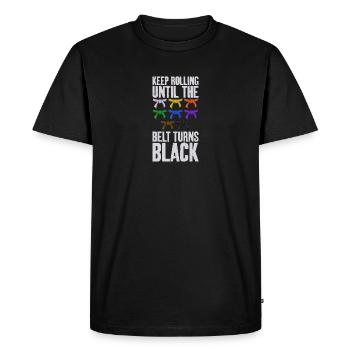 Judo Ceinture Noire Motivation - T-shirt Premium bio Homme - noir - Devant - Nico (187cm)