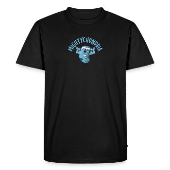 Mightychondria Professeur de biologie Biologiste scientifique - T-shirt Premium bio Homme - noir - Devant - Nico (187cm)