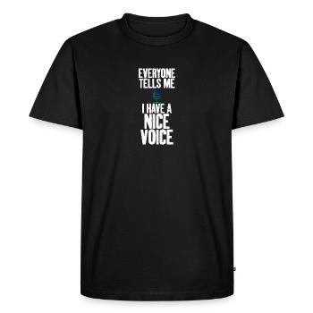 J’ai une belle - T-shirt Premium bio Homme - noir - Devant - Nico (187cm)