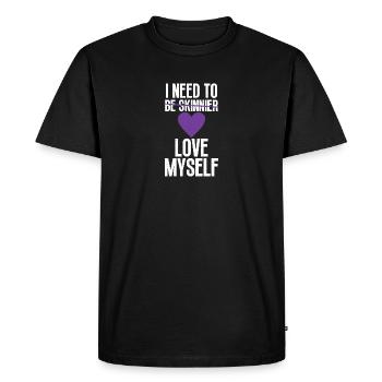 Awareness of eating disorders - I need to thinner - Men's Premium Organic T-Shirt - black - Front - Nico (187cm)