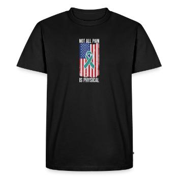 PTSD Awareness for Veterans – Not All - Men's Premium Organic T-Shirt - black - Front - Nico (187cm)