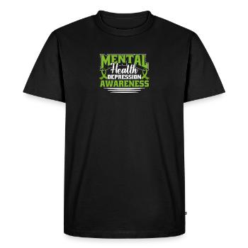 Joli art du cœur pour la dépression conscience de la - T-shirt Premium bio Homme - noir - Devant - Nico (187cm)
