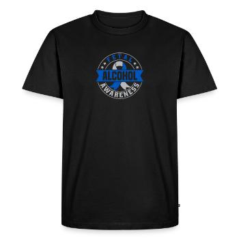 Joli art à la main pour la sensibilisation à l’alcool fœtal - - T-shirt Premium bio Homme - noir - Devant - Nico (187cm)