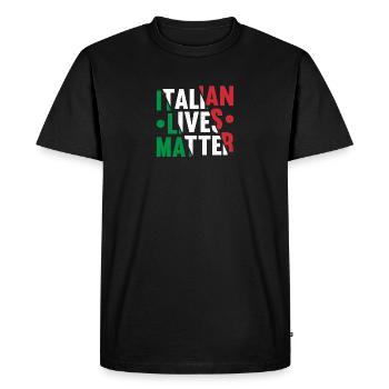 Art amusant du drapeau italien avec texte - T-shirt Premium bio Homme - noir - Devant - Nico (187cm)