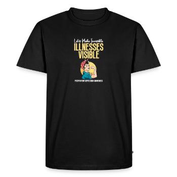 Let us see invisible diseases - Men's Premium Organic T-Shirt - black - Front - Nico (187cm)