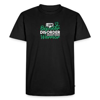 Texte minimal par I Am Bipolar Disorder Warrior - T-shirt Premium bio Homme - noir - Devant - Nico (187cm)