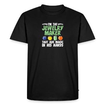 Je suis un expert en fabrication de bijoux - T-shirt Premium bio Homme - noir - Devant - Nico (187cm)
