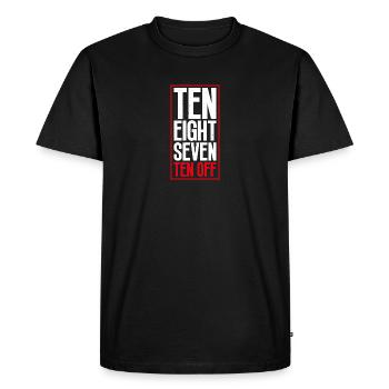 Ten Eight Seven Ten Jeu de shuffleboard - I - T-shirt Premium bio Homme - noir - Devant - Nico (187cm)