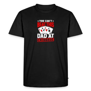 Cribbage Players Casino Card Game Cribbage - Men's Premium Organic T-Shirt - black - Front - Nico (187cm)