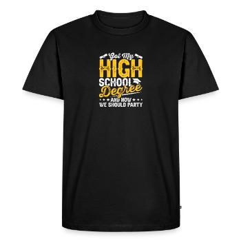 Proud High School Graduate Boys Girls - Men's Premium Organic T-Shirt - black - Front - Nico (187cm)