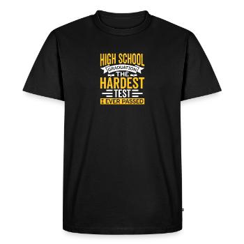 Diplômés du secondaire en famille. - T-shirt Premium bio Homme - noir - Devant - Nico (187cm)