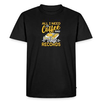 Vinyl Records Collecting Musician Vinyl - Men's Premium Organic T-Shirt - black - Front - Nico (187cm)