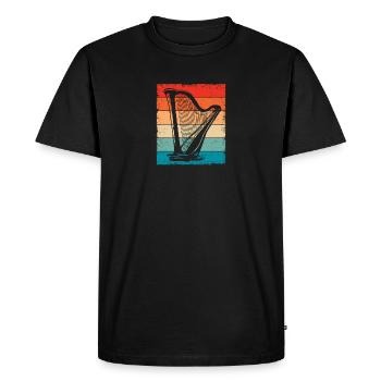 Harpiste vintage Amateurs de musique Lecteurs de musique - T-shirt Premium bio Homme - noir - Devant - Nico (187cm)