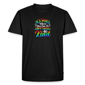 Fierté de soutien aux droits de sensibilisation aux homosexuels LGBTQ - T-shirt Premium bio Homme - noir - Devant - Nico (187cm)