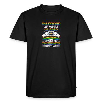 Fier de qui je suis Conscience gay LGBTQ - T-shirt Premium bio Homme - noir - Devant - Nico (187cm)