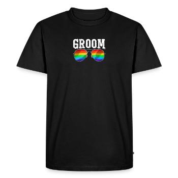 Groom Lgbtq Gay Bachelor Party Equality Pride - T-shirt Premium bio Homme - noir - Devant - Nico (187cm)