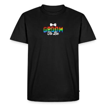 Groom to Lgbtq Gay Wedding Equality Pride - T-shirt Premium bio Homme - noir - Devant - Nico (187cm)