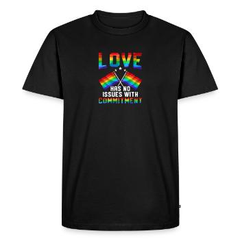 L’amour n’a pas de problèmes Mariage gay Lgbtq - T-shirt Premium bio Homme - noir - Devant - Nico (187cm)
