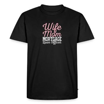 Épouse Mère Agent de prêt hypothécaire - T-shirt Premium bio Homme - noir - Devant - Nico (187cm)