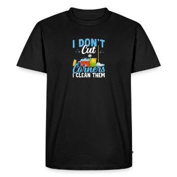 Je vous nettoie femme de ménage ménage - T-shirt Premium bio Homme - noir - Devant - Nico (187cm)