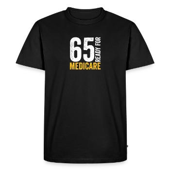 65 Ready for Medicare Age Senior Men - T-shirt Premium bio Homme - noir - Devant - Nico (187cm)