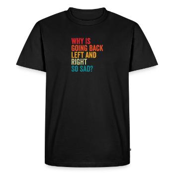 Retour à gauche et à droite Gamer Gaming - T-shirt Premium bio Homme - noir - Devant - Nico (187cm)