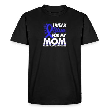 Portez du bleu clair pour les mamans colorectals - T-shirt Premium bio Homme - noir - Devant - Nico (187cm)