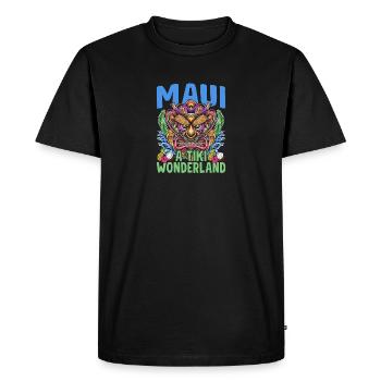 Tiki Wonderland Hawaiian Luau Maui Hawaii Party - T-shirt Premium bio Homme - noir - Devant - Nico (187cm)