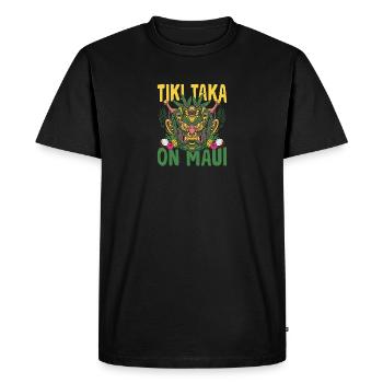 Tiki Taka dans Maui Hawaiian Luau Maui Hawaii Party - T-shirt Premium bio Homme - noir - Devant - Nico (187cm)