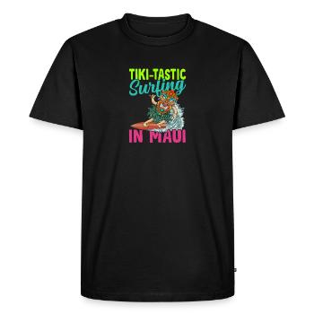 Tiki-tastic Surf hawaïen Luau Maui Party Tiki - T-shirt Premium bio Homme - noir - Devant - Nico (187cm)