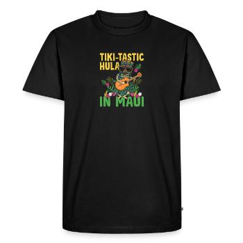 Tiki Tactic Hula On Maui Tiki Hawaiian Luau - T-shirt Premium bio Homme - noir - Devant - Nico (187cm)