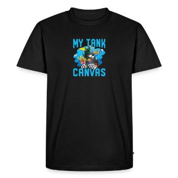 Tank is mine - Men's Premium Organic T-Shirt - black - Front - Nico (187cm)