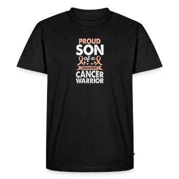 Son of Endometrial Cancer Warrior Consciousness - Men's Premium Organic T-Shirt - black - Front - Nico (187cm)