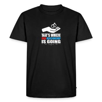 Lovable Rings Of Wedding For Valentine Artwork - Men's Premium Organic T-Shirt - black - Front - Nico (187cm)