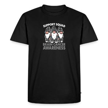 Mois de la sensibilisation au cancer des tumeurs cérébrales de l’escouade de soutien - T-shirt Premium bio Homme - noir - Devant - Nico (187cm)
