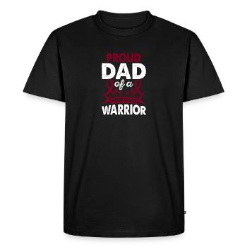 Père de la conscience guerrière du cancer du larynx, - T-shirt Premium bio Homme - noir - Devant - Nico (187cm)
