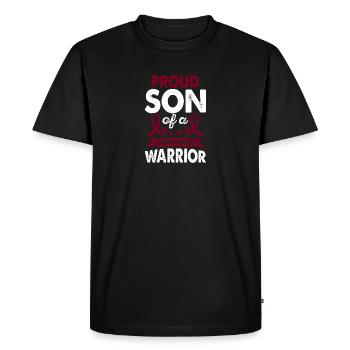 Fils de la conscience guerrière du cancer du larynx - T-shirt Premium bio Homme - noir - Devant - Nico (187cm)