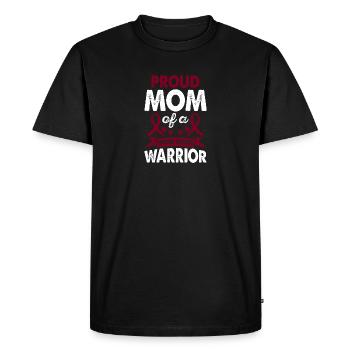 Mère de la conscience guerrière du cancer du larynx, - T-shirt Premium bio Homme - noir - Devant - Nico (187cm)