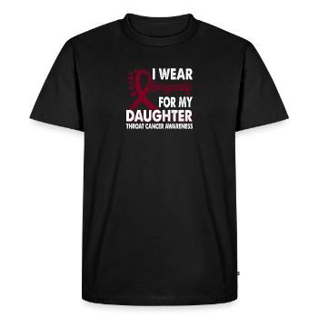 Portez du bordeaux pour le mois de - T-shirt Premium bio Homme - noir - Devant - Nico (187cm)