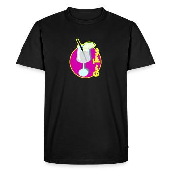 Gin Cocktail Party Tonic - T-shirt Premium bio Homme - noir - Devant - Nico (187cm)