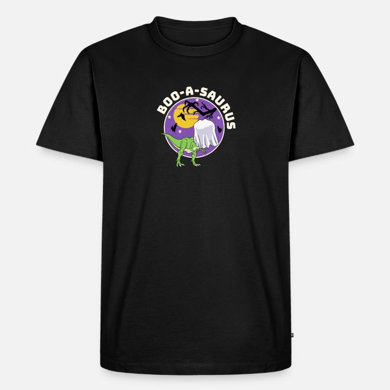 Boo-A-Saurus - Männer Premium Bio T-Shirt - Schwarz