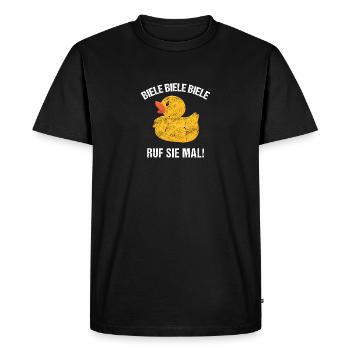 Biele Biele Biele Call You Times Lustful Ducks Meme - T-shirt Premium bio Homme - noir - Devant - Nico (187cm)