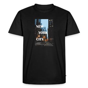 Ville de New York - T-shirt Premium bio Homme - noir - Devant - Nico (187cm)