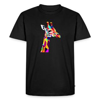 Girafe - T-shirt Premium bio Homme - noir - Devant - Nico (187cm)
