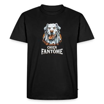 Chien fantôme - T-shirt Premium bio Homme - noir - Devant - Nico (187cm)