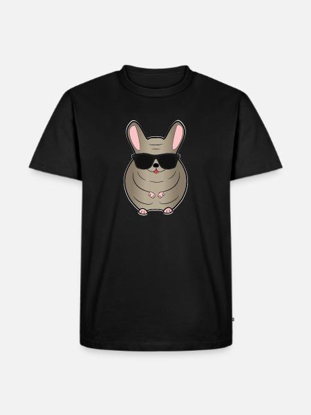 Chinchilla - Männer Premium Bio T-Shirt - Schwarz