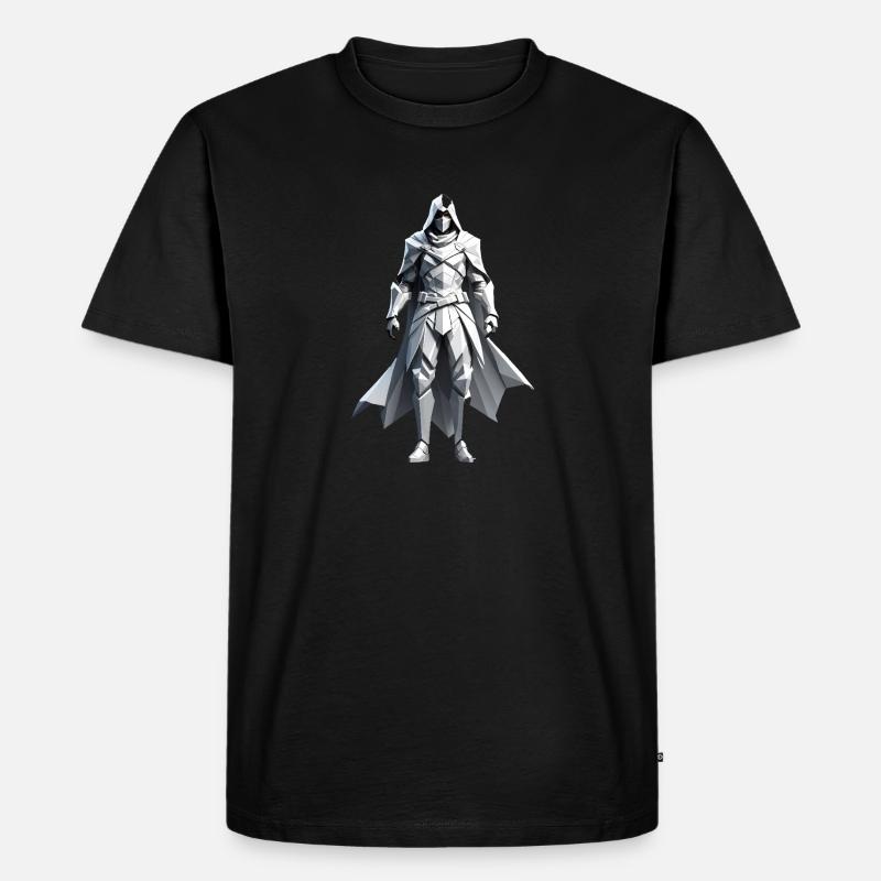 Assassin - Low Poly Videogame Design - Männer Premium Bio T-Shirt - Schwarz
