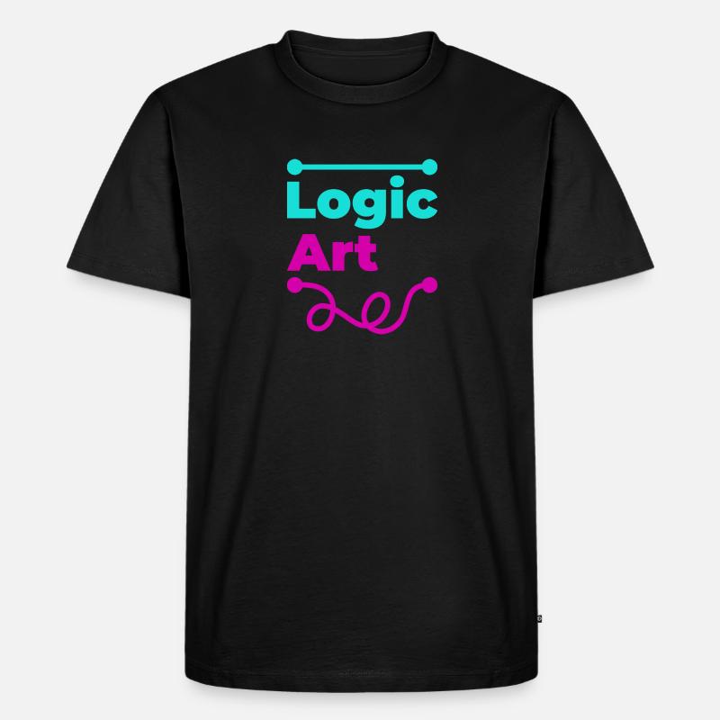 Logik-VS-Grafik - Männer Premium Bio T-Shirt - Schwarz